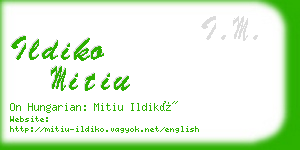 ildiko mitiu business card